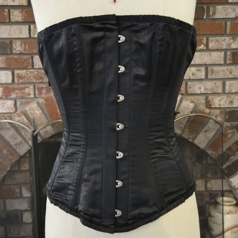 Black Silk Overbust Corset
